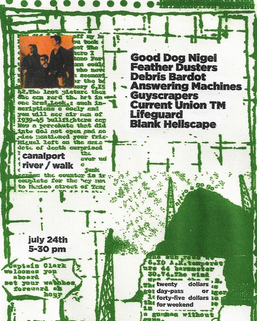 Nitro-A-Go-Go: July 24th - Lifeguard, Answering Machines, Current Union TM, Blank Hellscape (TX), Debris Bardot (NYC), Guyscrapers (NYC), Feather Dusters (CA), Good Dog Nigel (CA)