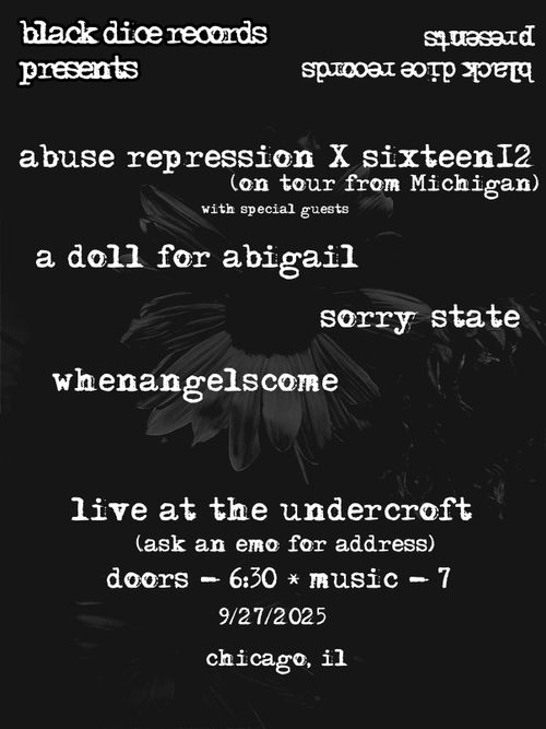 Abuse Repression, Sixteen12, ADFA, Sorry State, Whenangelscome