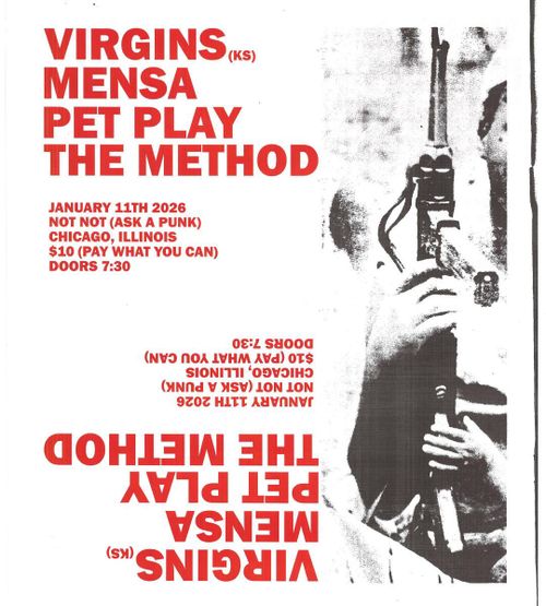 VIRGINS (KS,) MENSA, PET PLAY, THE METHOD