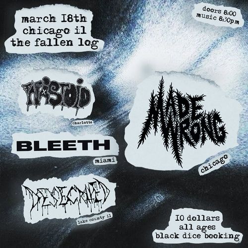 Made Wrong, Wastoid (CLT), Bleeth (MIA), Desecrated