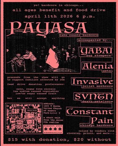 Payasa / YABAI / Alenia / Invasive / SVNTN / Constant Pain